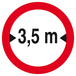 INTERDIT AUX VEHICULES DE PLUS DE 3.50M DE LARGE D420mm TALIAPLAST - 623281