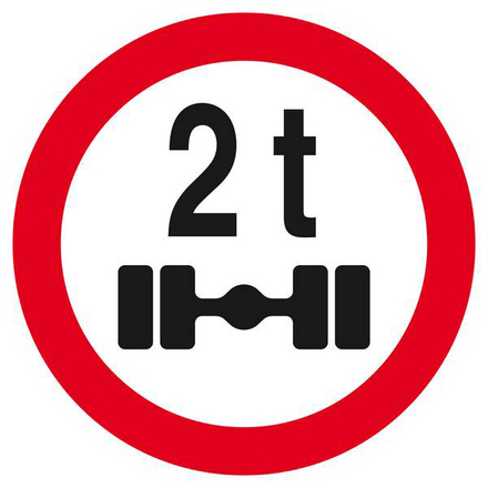 Panneau rigide INTERDIT VEHICULES PESANT S/UN ESSIEU + DE 2 T. D.420mm TALIAPLAST - 623288