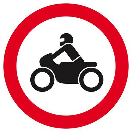 Panneau rigide INTERDIT AUX MOTOS D.420mm TALIAPLAST - 623293