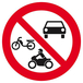 Panneau rigide INTERDIT AUX VEHICULES MOTORISES D.420mm TALIAPLAST - 623296