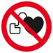ENTREE INTERD. AUX PORTEURS STIMULAT. CARDIAQUE D.420mm TALIAPLAST - 623319