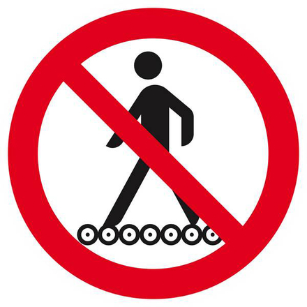 Panneau rigide INTERDIT DE MONTER SUR LE TAPIS ROULANT D.420mm TALIAPLAST - 623334