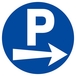 Panneau rigide PARKING FLECHE A DROITE D.420mm TALIAPLAST - 623521