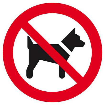 INTERDIT AUX CHIENS D.80mm TALIAPLAST - 624203