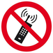 Panneau rigide INTERDICTION D'ACTIVER DES TELEPHONES MOBILES D.80mm TALIAPLAST - 624204