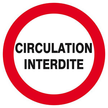 CIRCULATION INTERDITE D.80mm TALIAPLAST - 624206