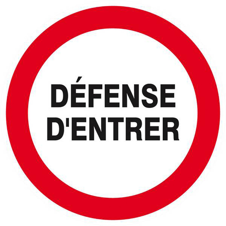 Panneau rigide DEFENSE D'ENTRER D.80mm TALIAPLAST - 624218
