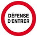 Panneau rigide DEFENSE D'ENTRER D.80mm TALIAPLAST - 624218