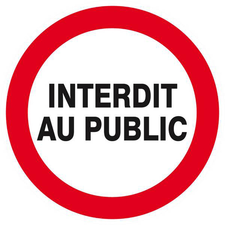 INTERDIT AU PUBLIC D.80mm TALIAPLAST - 624220
