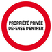 Panneau rigide PROPRIETE PRIVEE DEFENSE D'ENTRER D.80mm TALIAPLAST - 624223