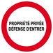 Panneau rigide PROPRIETE PRIVEE DEFENSE D'ENTRER D.80mm TALIAPLAST - 624223