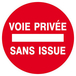 Panneau rigide VOIE PRIVEE SANS ISSUE D.80mm TALIAPLAST - 624225