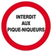 INTERDIT AUX PIQUE-NIQUEURS D.80mm TALIAPLAST - 624230
