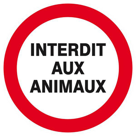 INTERDIT AUX ANIMAUX D.80mm TALIAPLAST - 624231