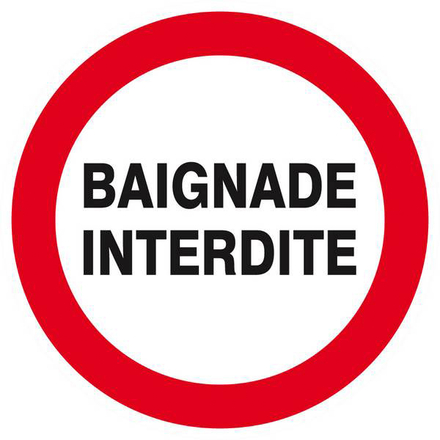 BAIGNADE INTERDITE D.80mm TALIAPLAST - 624240