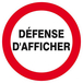 Panneau rigide DEFENSE D'AFFICHER D.80mm TALIAPLAST - 624242