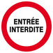 Panneau rigide ENTREE INTERDITE D.80mm TALIAPLAST - 624244