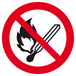 Panneau rigide FLAMMES NUES INTERDITES D.80mm TALIAPLAST - 624246