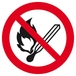 Panneau rigide FLAMMES NUES INTERDITES D.80mm TALIAPLAST - 624246