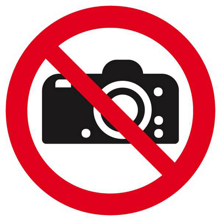 INTERDICTION DE PHOTOGRAPHIER D.80mm TALIAPLAST - 624252