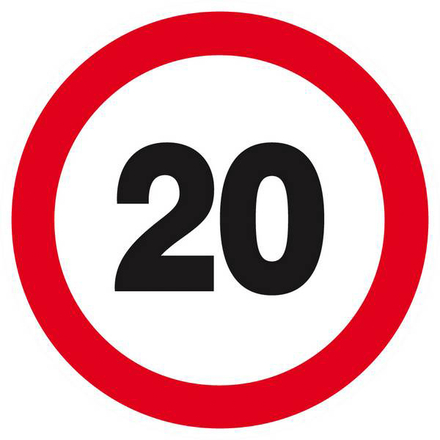 INTERDIT DE ROULER A PLUS DE A 20 KM D.80mm TALIAPLAST - 624256