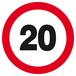 INTERDIT DE ROULER A PLUS DE A 20 KM D.80mm TALIAPLAST - 624256
