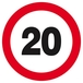 INTERDIT DE ROULER A PLUS DE A 20 KM D.80mm TALIAPLAST - 624256