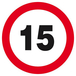 INTERDIT DE ROULER A PLUS DE 15 KM/H D.80mm TALIAPLAST - 624261