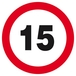 INTERDIT DE ROULER A PLUS DE 15 KM/H D.80mm TALIAPLAST - 624261