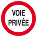 Panneau rigide VOIE PRIVEE CIRCULATION INTERDITE D.80mm TALIAPLAST - 624265