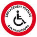 EMPLACEMENT RESERVE AUX HANDICAPES D.80mm TALIAPLAST - 624266
