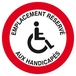 EMPLACEMENT RESERVE AUX HANDICAPES D.80mm TALIAPLAST - 624266