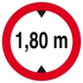INTERDIT AUX VEHICULES DE PLUS DE 1.80M DE HAUT D.80mm TALIAPLAST - 624272