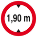 INTERDIT AUX VEHICULES DE PLUS DE 1.90M DE HAUT D.80mm TALIAPLAST - 624273