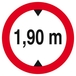 INTERDIT AUX VEHICULES DE PLUS DE 1.90M DE HAUT D.80mm TALIAPLAST - 624273