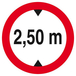 Panneau rigide INTERDIT AUX VEHICULES DE PLUS DE 2.50M DE HAUT D.80mm TALIAPLAST - 624276