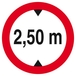 Panneau rigide INTERDIT AUX VEHICULES DE PLUS DE 2.50M DE HAUT D.80mm TALIAPLAST - 624276