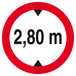 Panneau rigide INTERDIT AUX VEHICULES DE PLUS DE 2.80M DE HAUT D.80mm TALIAPLAST - 624277