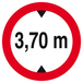 INTERDIT AUX VEHICULES DE PLUS DE 3.70M DE HAUT D.80mm TALIAPLAST - 624278