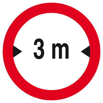 INTERDIT AUX VEHICULES DE PLUS DE 3.00M DE LARGE D.80mm TALIAPLAST - 624280