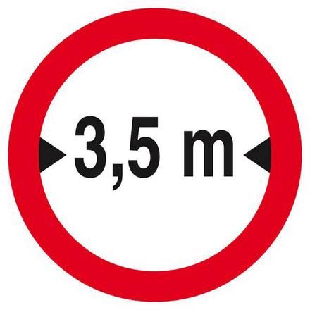 INTERDIT AUX VEHICULES DE PLUS DE 3.50M DE LARGE D.80mm TALIAPLAST - 624281