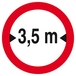 INTERDIT AUX VEHICULES DE PLUS DE 3.50M DE LARGE D.80mm TALIAPLAST - 624281