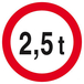 INTERDIT AUX PLUS DE +2.5 TONNES D.80mm TALIAPLAST - 624282