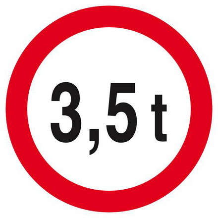 INTERDIT AUX PLUS DE +3.5 TONNES D.80mm TALIAPLAST - 624283