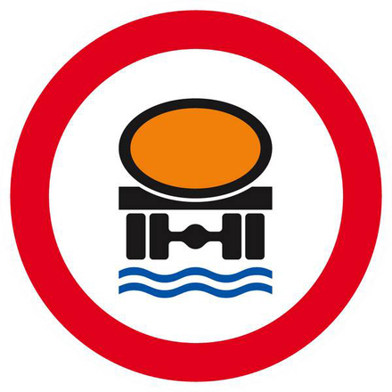 Panneau rigide INTERDIT TRANSPORT PROD. POLLUANTS LES EAUX D.80mm TALIAPLAST - 624286