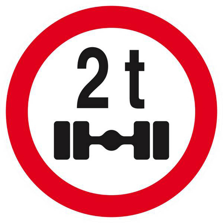 INTERDIT VEHICULES PESANT S/UN ESSIEU + DE 2 T. D.80mm TALIAPLAST - 624288