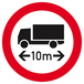 Panneau rigide INTERDIT AUX VEHICULES DE PLUS DE 10M DE LONG D.80mm TALIAPLAST - 624289