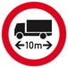 Panneau rigide INTERDIT AUX VEHICULES DE PLUS DE 10M DE LONG D.80mm TALIAPLAST - 624289