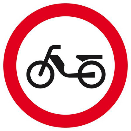 INTERDIT AUX CYCLOMOTEURS D.80mm TALIAPLAST - 624292