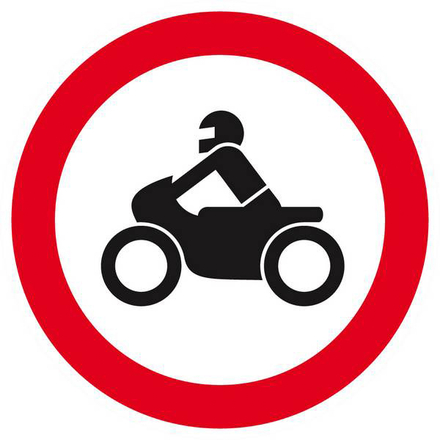 Panneau rigide INTERDIT AUX MOTOS D.80mm TALIAPLAST - 624293